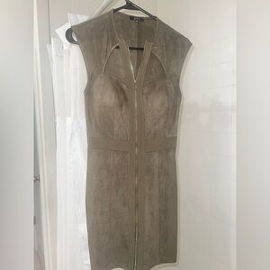 Green Suede Mini Dress